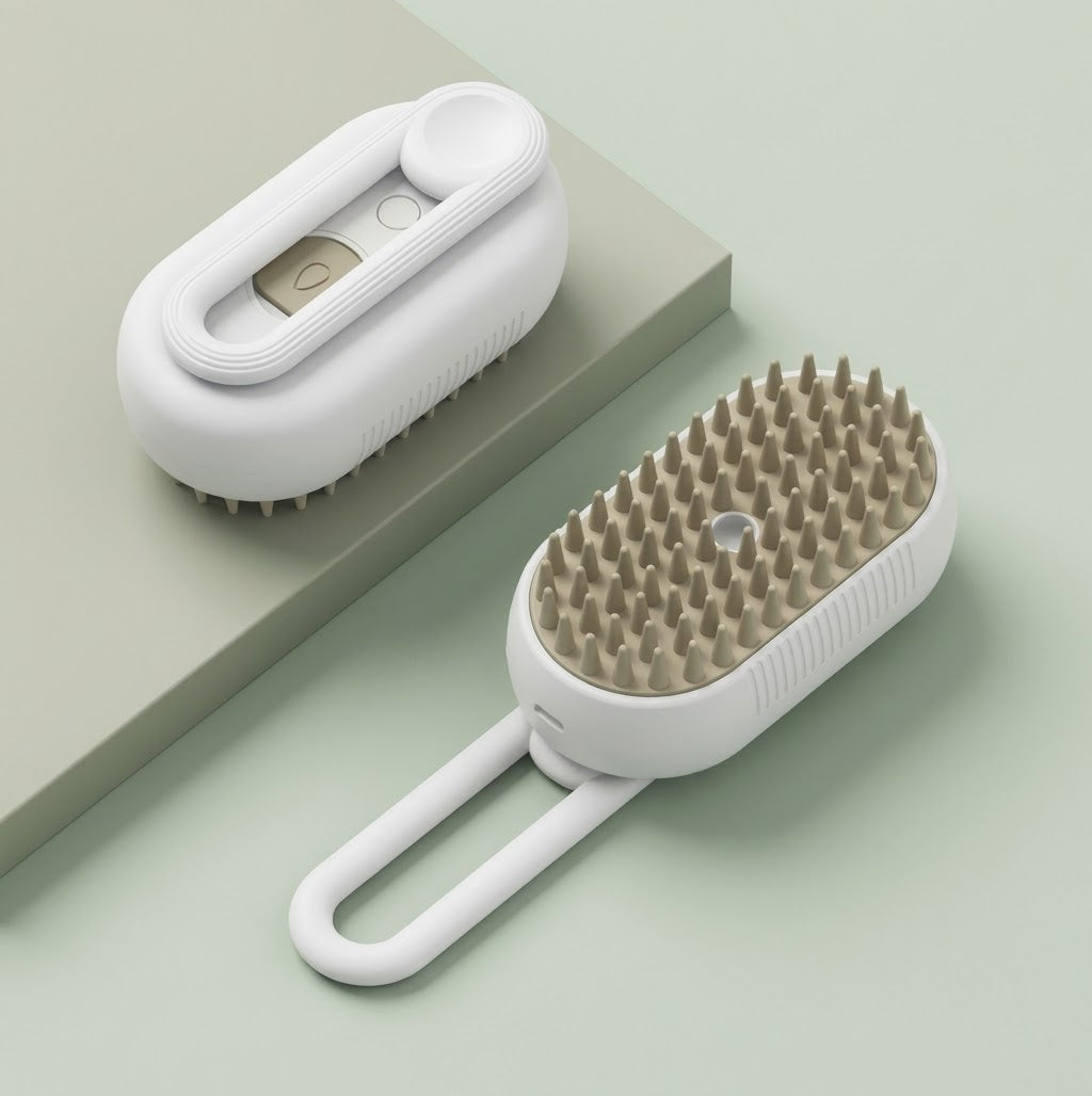 Brosse à Vapeur 3-en-1 pour Chiens & Chats | Anti-Poils Volants