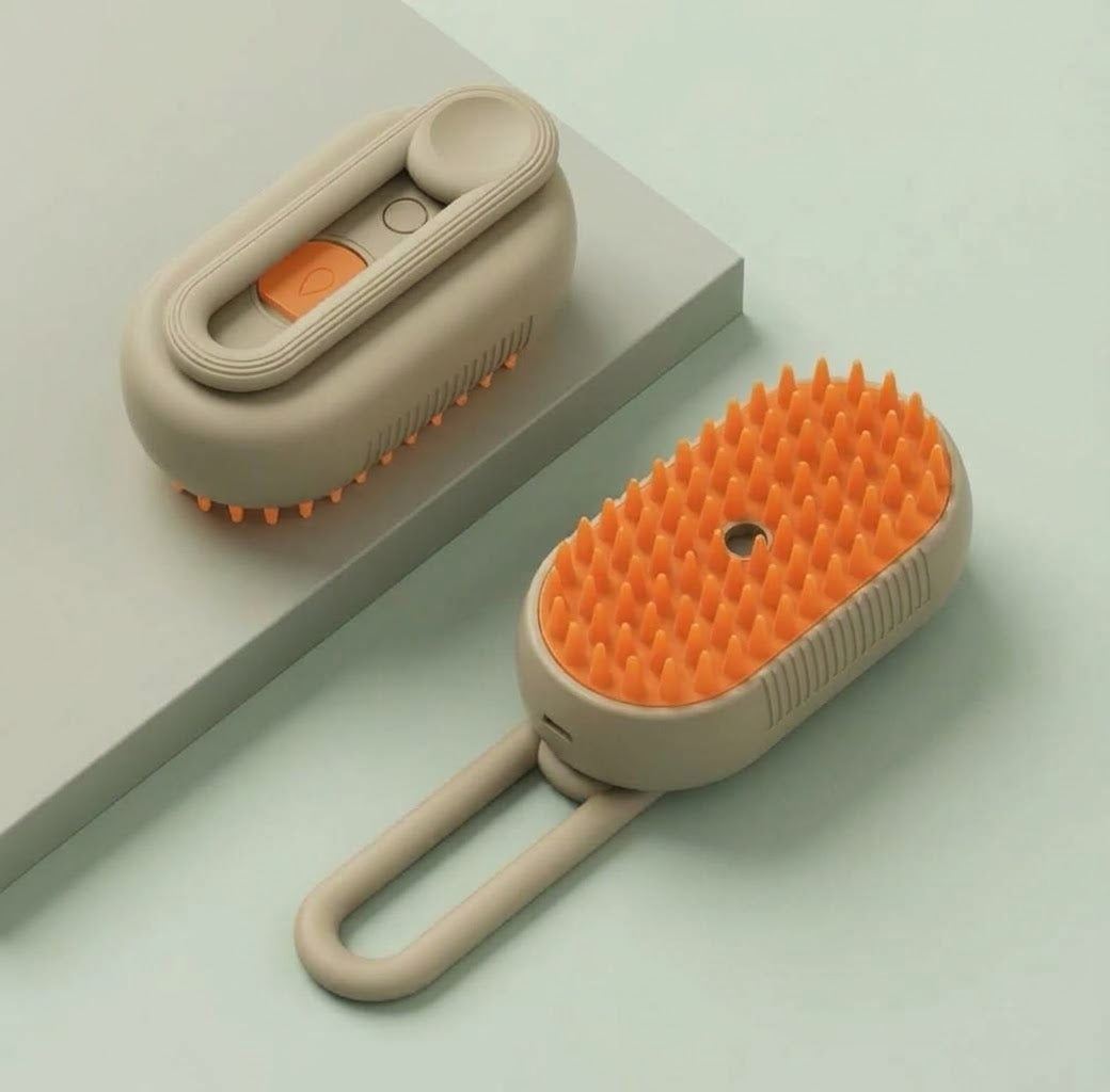 Brosse à Vapeur 3-en-1 pour Chiens & Chats | Anti-Poils Volants